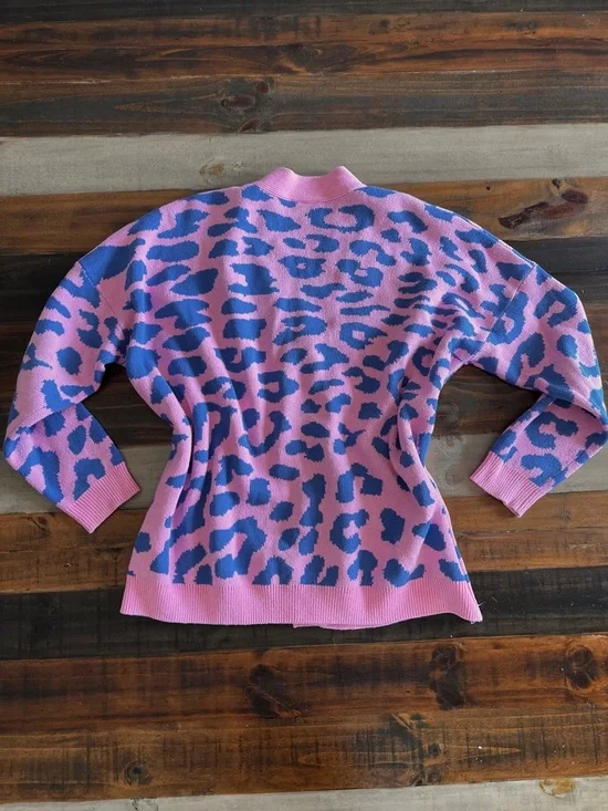 Lazy oaf pink bluish purple cardigan small / medium - Picture 4 of 4
